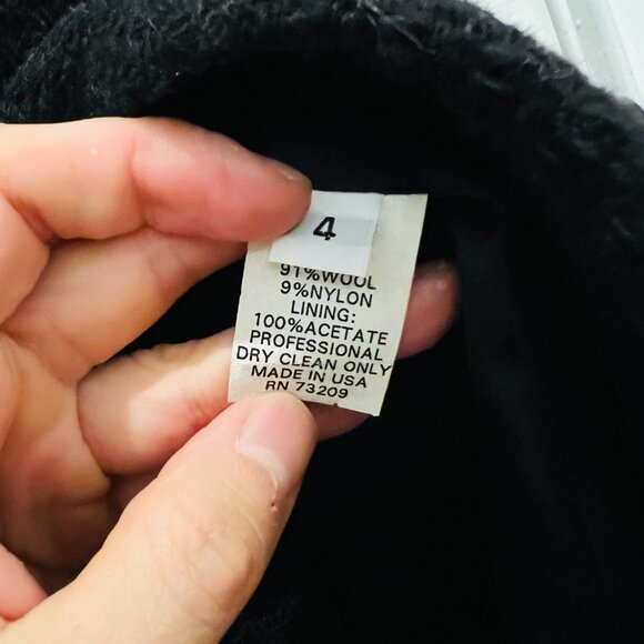 Vintage Womens Marvin Richards Wool Long Pea Over Coat Size 4 B - Picture 7 of 16